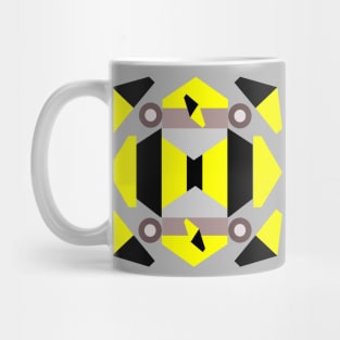 Composition in yellow, black and gray undertones Mug